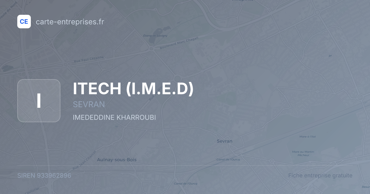 ITECH (I.M.E.D) — 933962896 — fiche entreprise
