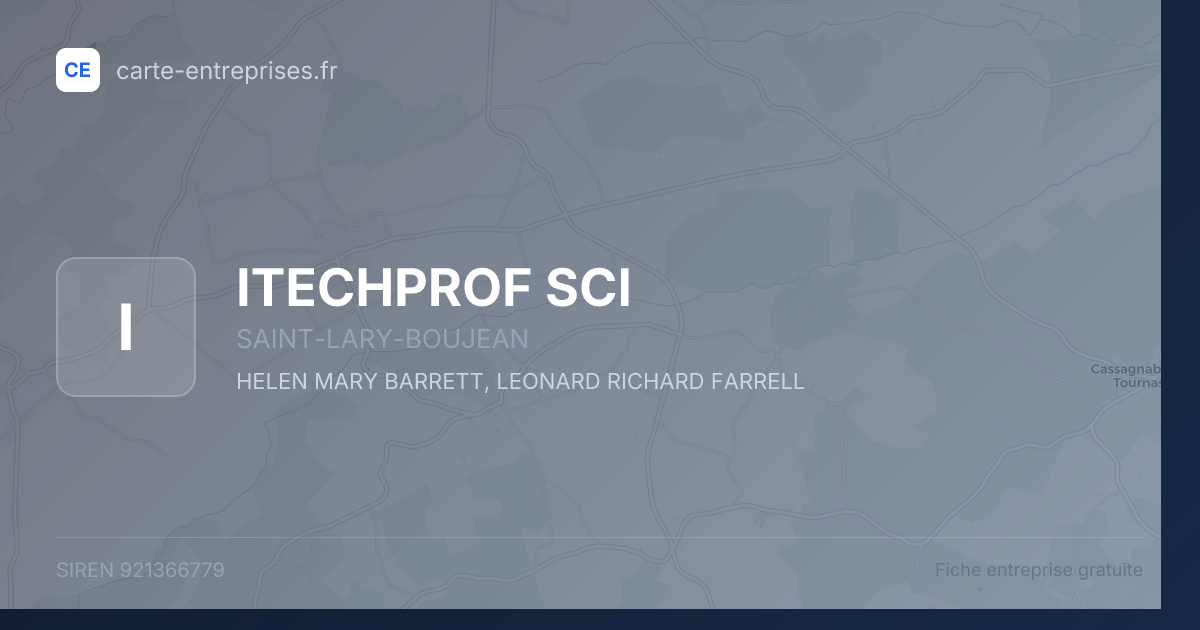ITECHPROF SCI — 921366779 — fiche entreprise