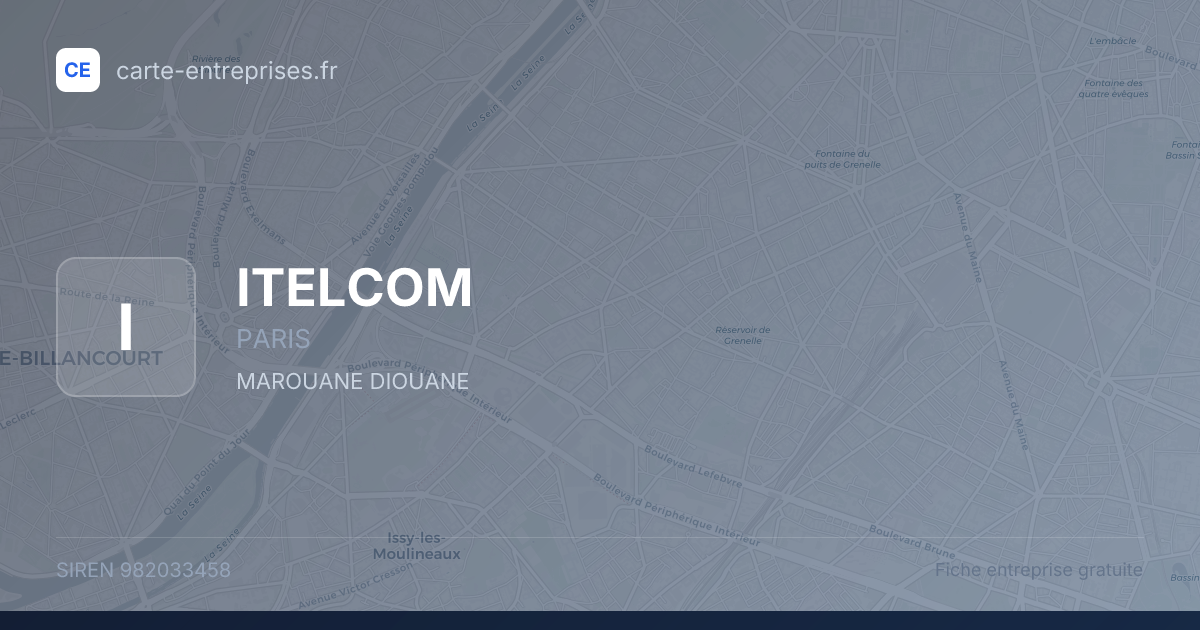 ITELCOM — 982033458 — fiche entreprise