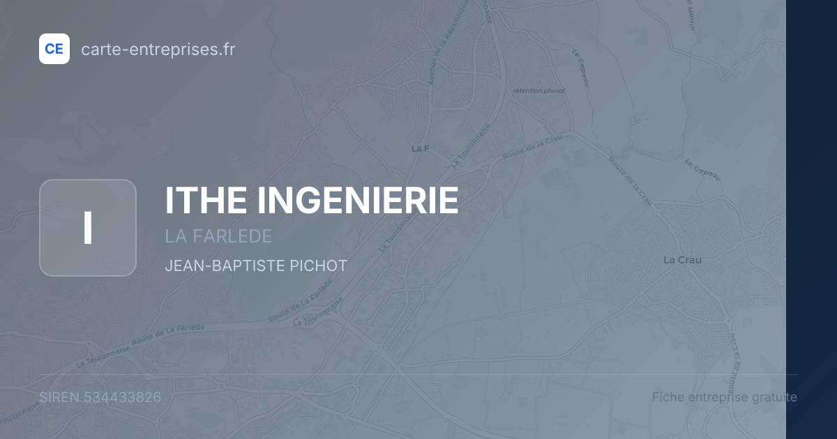 ITHE INGENIERIE — 534433826 — fiche entreprise