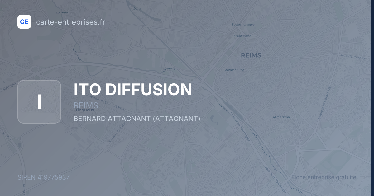 ITO DIFFUSION — 419775937 — fiche entreprise