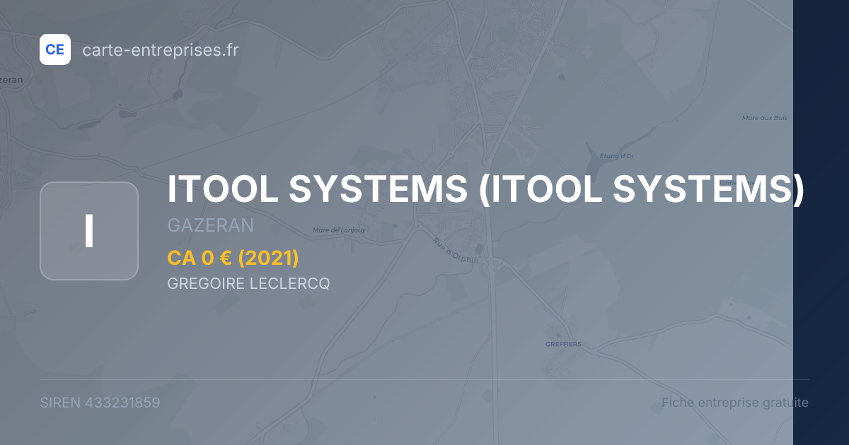 ITOOL SYSTEMS — 433231859 — fiche entreprise