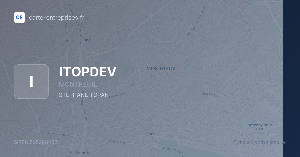 ITOPDEV — 525288452 — fiche entreprise