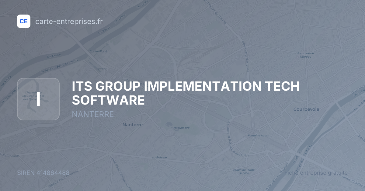 ITS GROUP IMPLEMENTATION TECH SOFTWARE — 414864488 — fiche entreprise