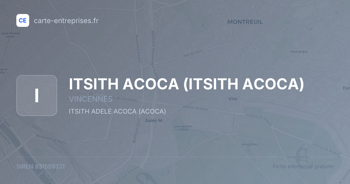 ITSITH ACOCA — 831559331 — fiche entreprise