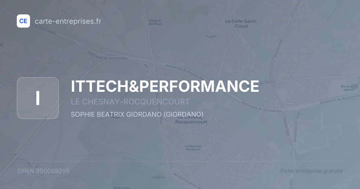ITTECH&PERFORMANCE — 900069295 — fiche entreprise