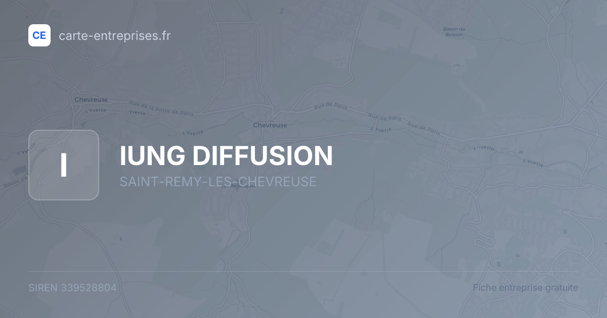 IUNG DIFFUSION — 339528804 — fiche entreprise