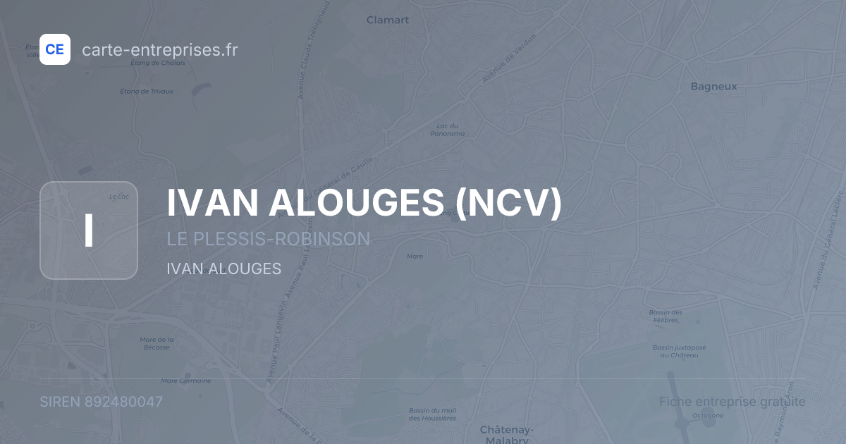 IVAN ALOUGES (NCV) — 892480047 — fiche entreprise
