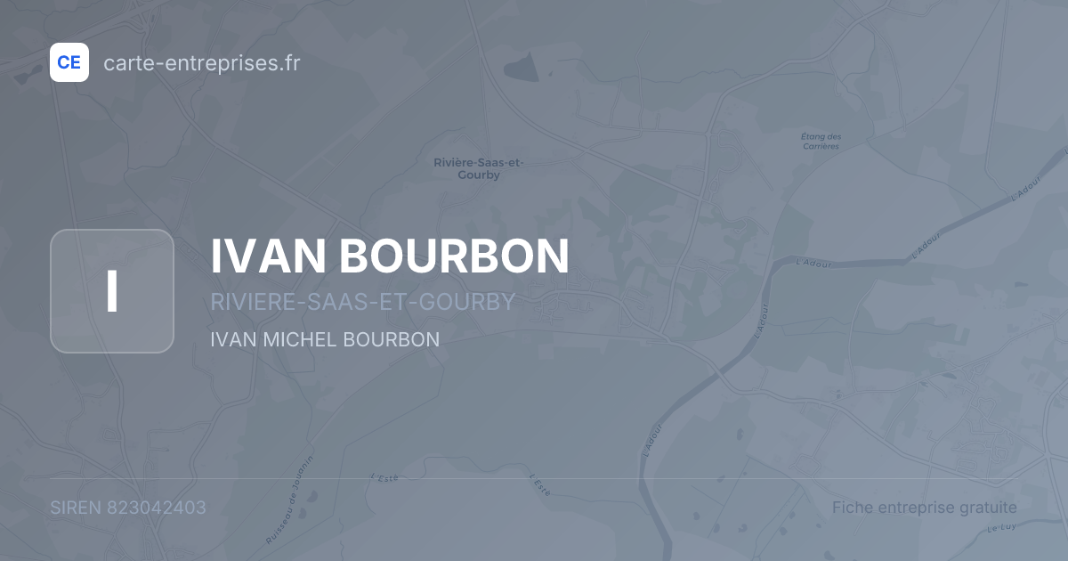 IVAN BOURBON — 823042403 — fiche entreprise