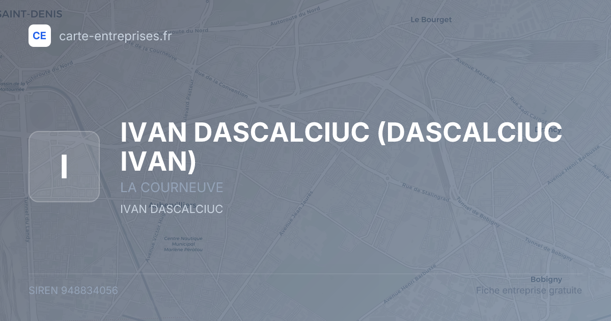 IVAN DASCALCIUC (DASCALCIUC IVAN) — 948834056 — fiche entreprise