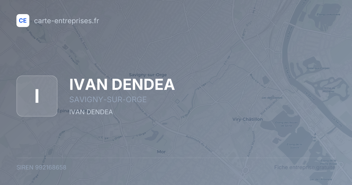 IVAN DENDEA — 992168658 — fiche entreprise