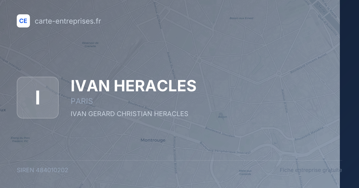 IVAN HERACLES — 484010202 — fiche entreprise