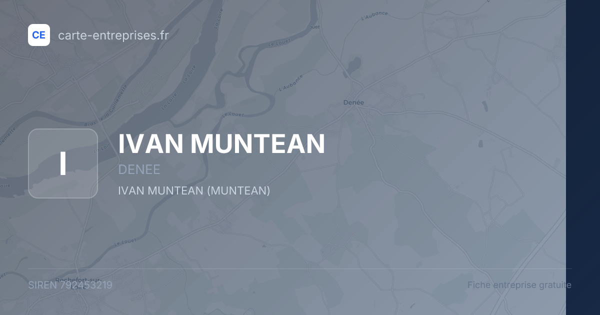 IVAN MUNTEAN — 792453219 — fiche entreprise