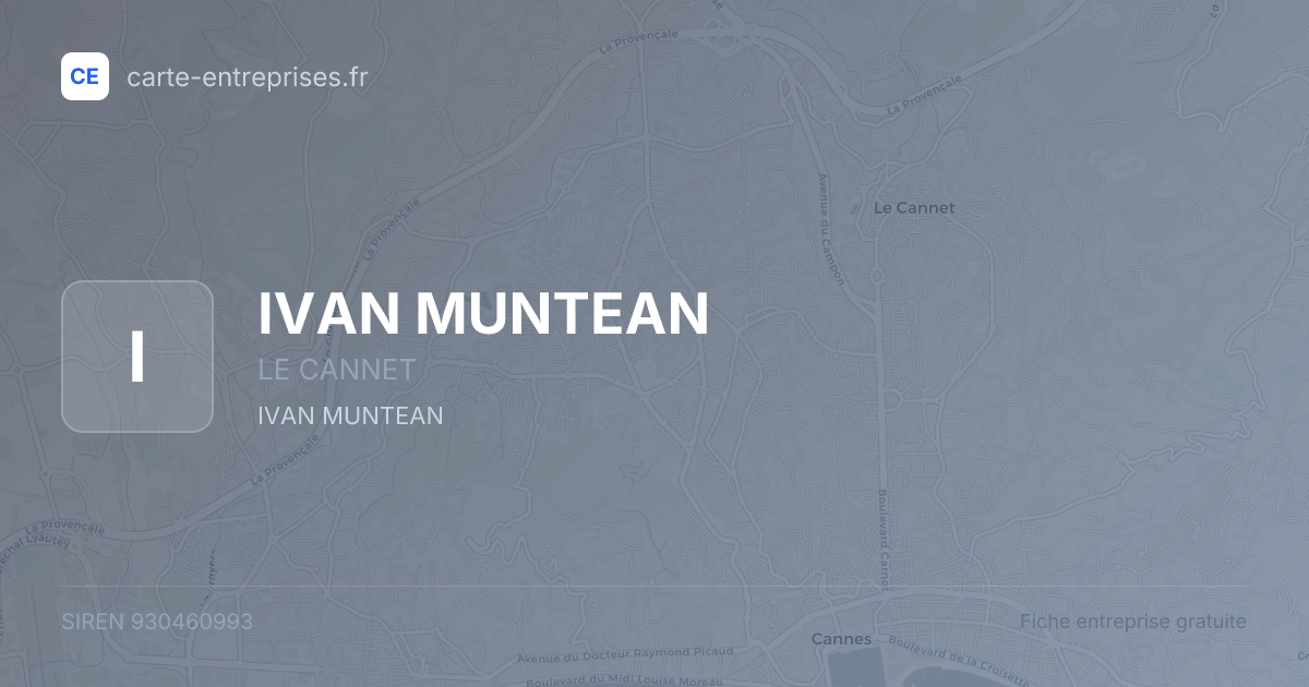 IVAN MUNTEAN — 930460993 — fiche entreprise
