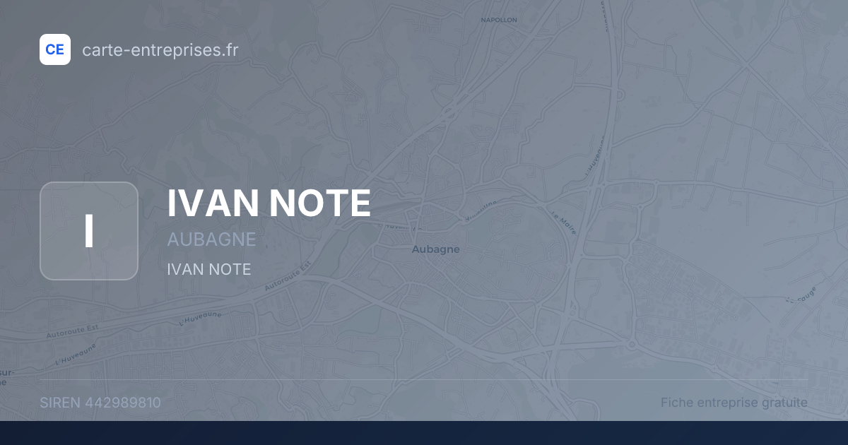 IVAN NOTE — 442989810 — fiche entreprise