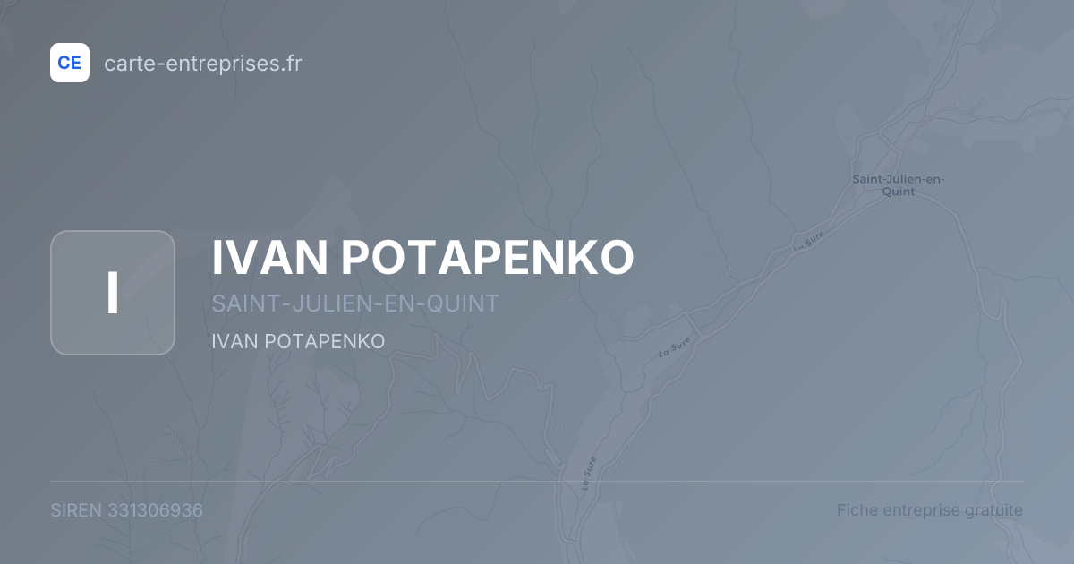 IVAN POTAPENKO — 331306936 — fiche entreprise
