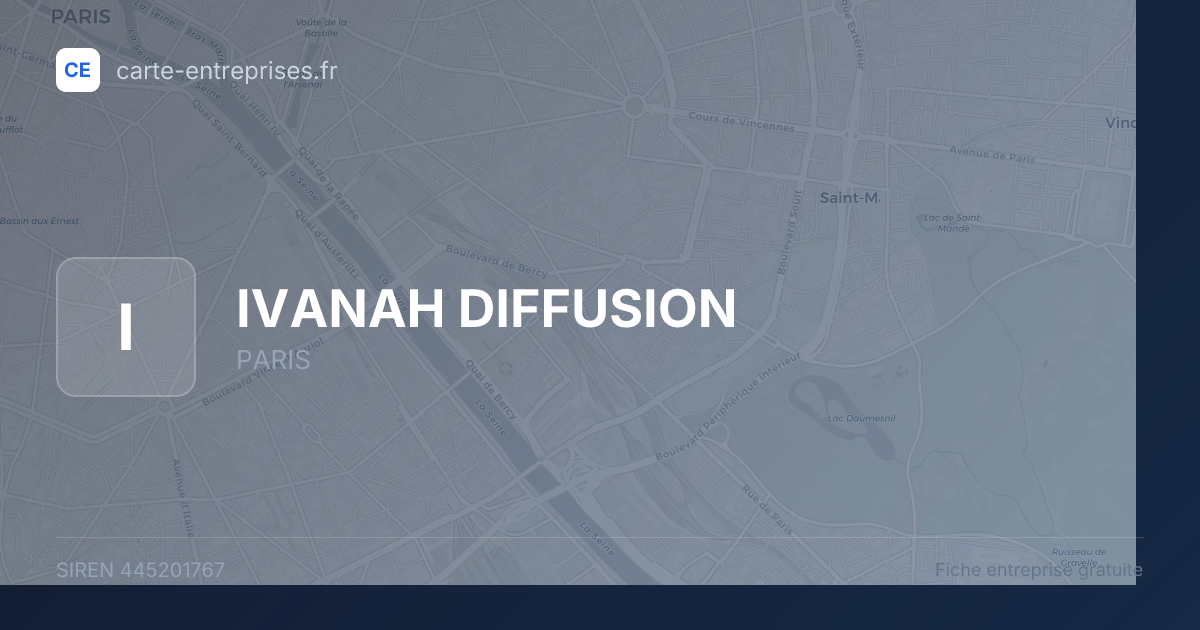 IVANAH DIFFUSION — 445201767 — fiche entreprise