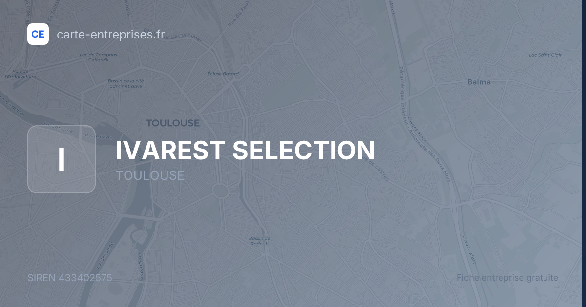 IVAREST SELECTION — 433402575 — fiche entreprise