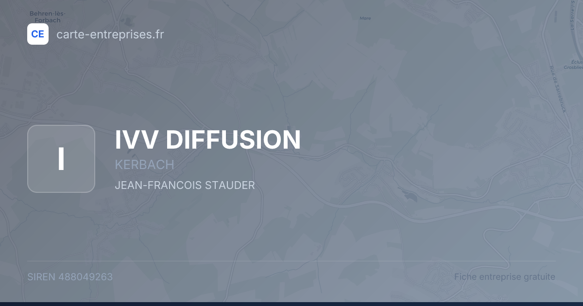 IVV DIFFUSION — 488049263 — fiche entreprise