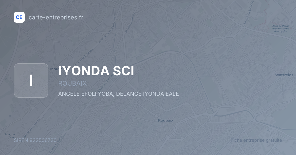 IYONDA SCI — 922506720 — fiche entreprise
