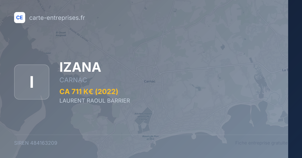 IZANA — 484163209 — fiche entreprise
