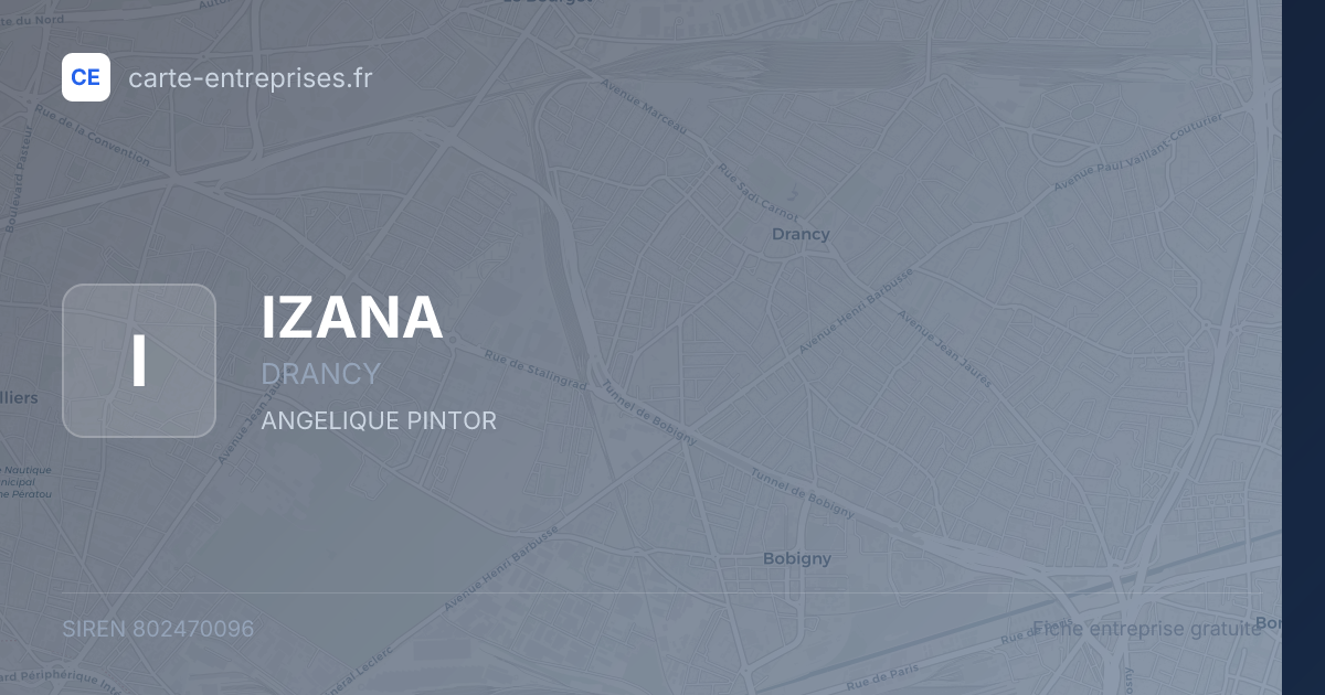 IZANA — 802470096 — fiche entreprise