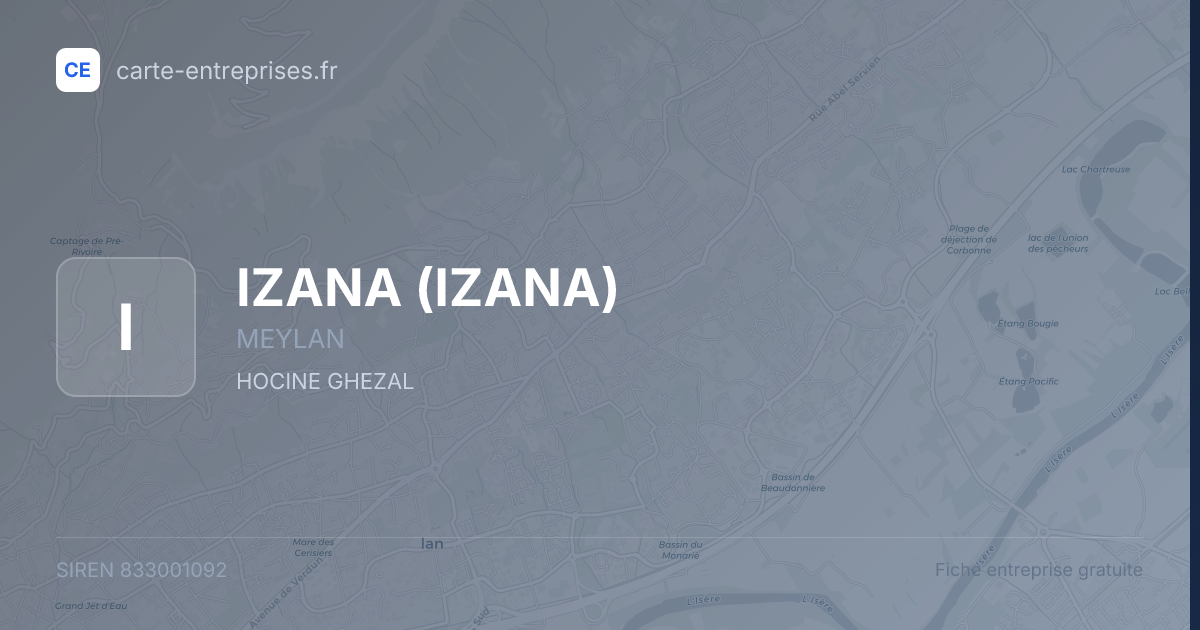 IZANA — 833001092 — fiche entreprise