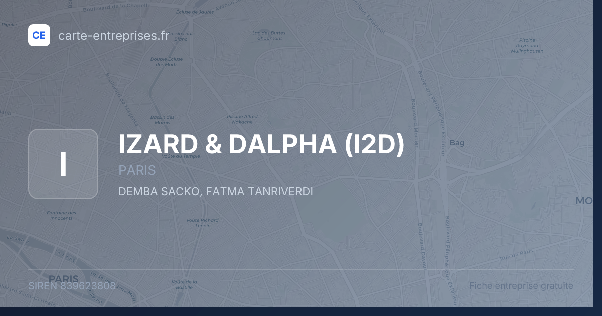 IZARD & DALPHA (I2D) — 839623808 — fiche entreprise