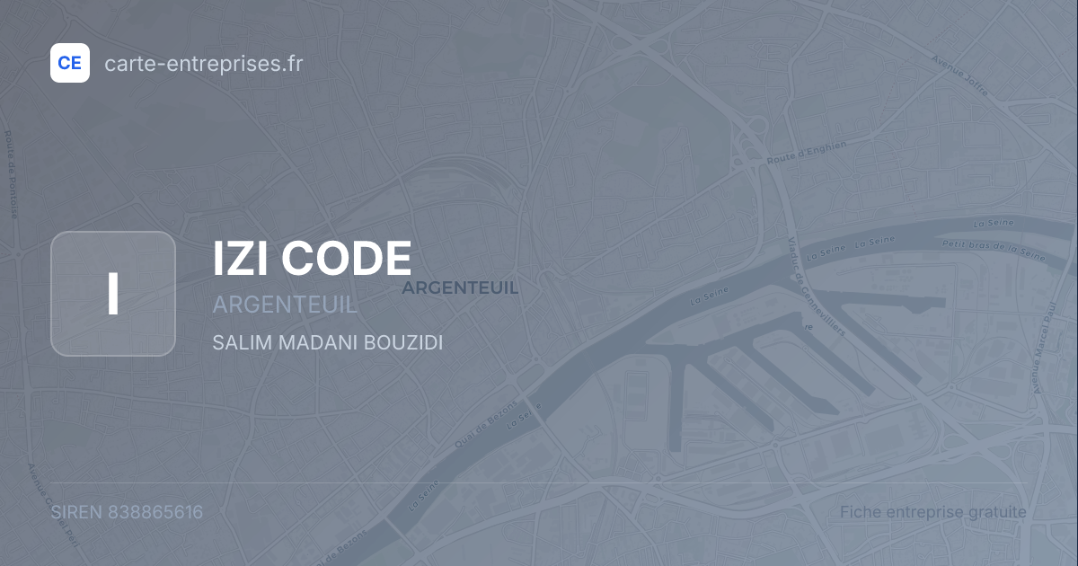 IZI CODE — 838865616 — fiche entreprise