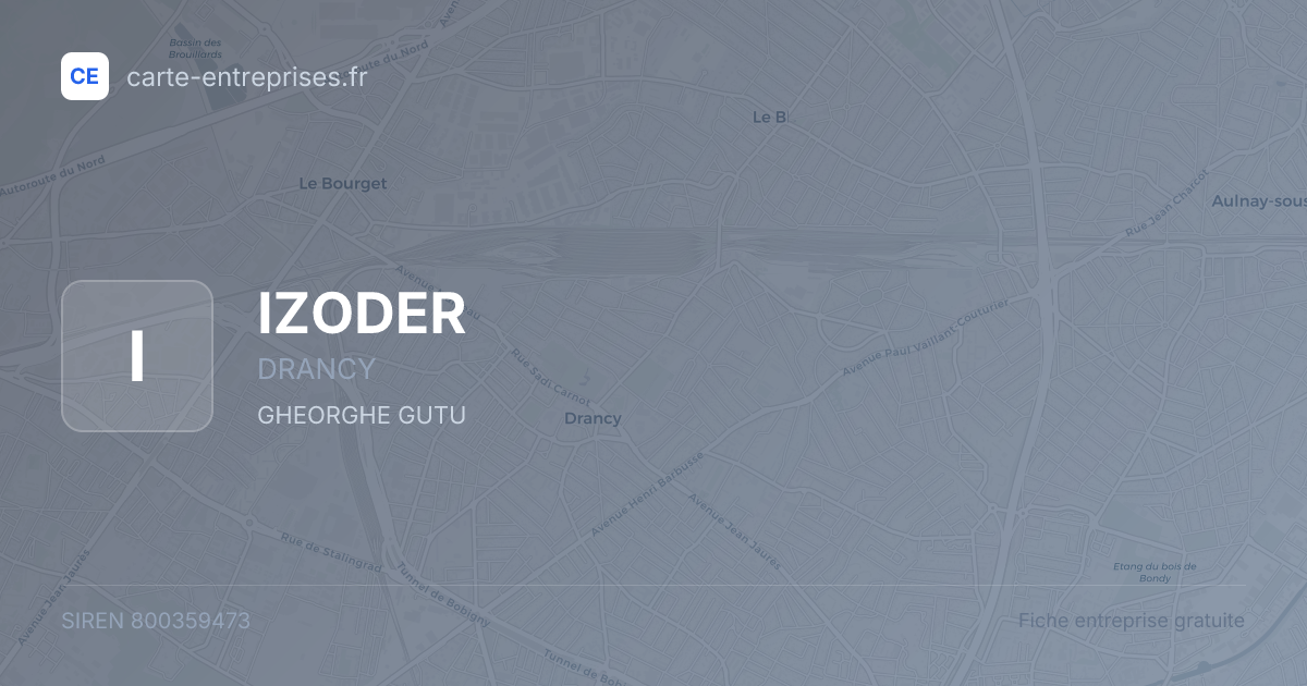 IZODER — 800359473 — fiche entreprise