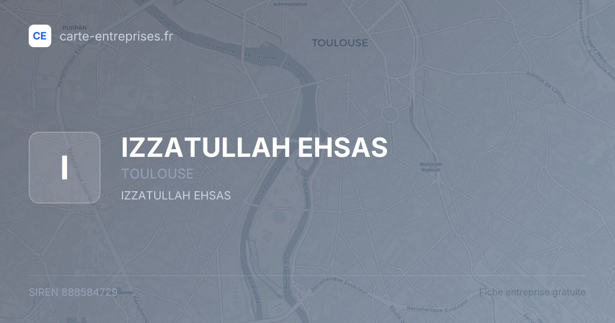 IZZATULLAH EHSAS — 888584729 — fiche entreprise