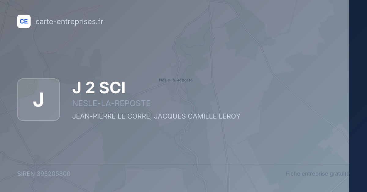 J 2 SCI — 395205800 — fiche entreprise