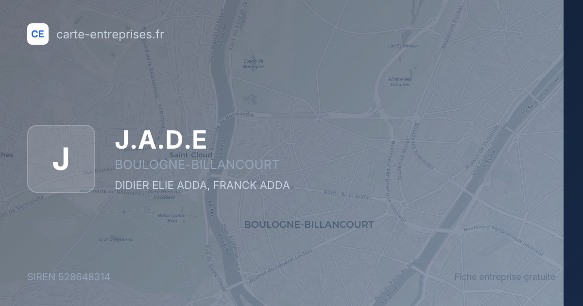 J.A.D.E — 528648314 — fiche entreprise