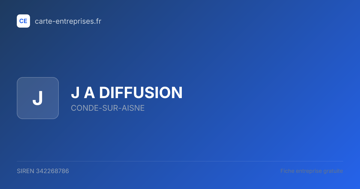 J A DIFFUSION — 342268786 — fiche entreprise