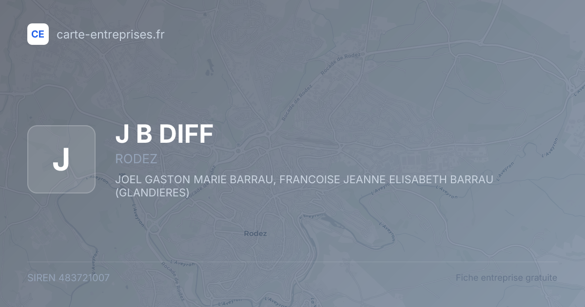 J B DIFF — 483721007 — fiche entreprise