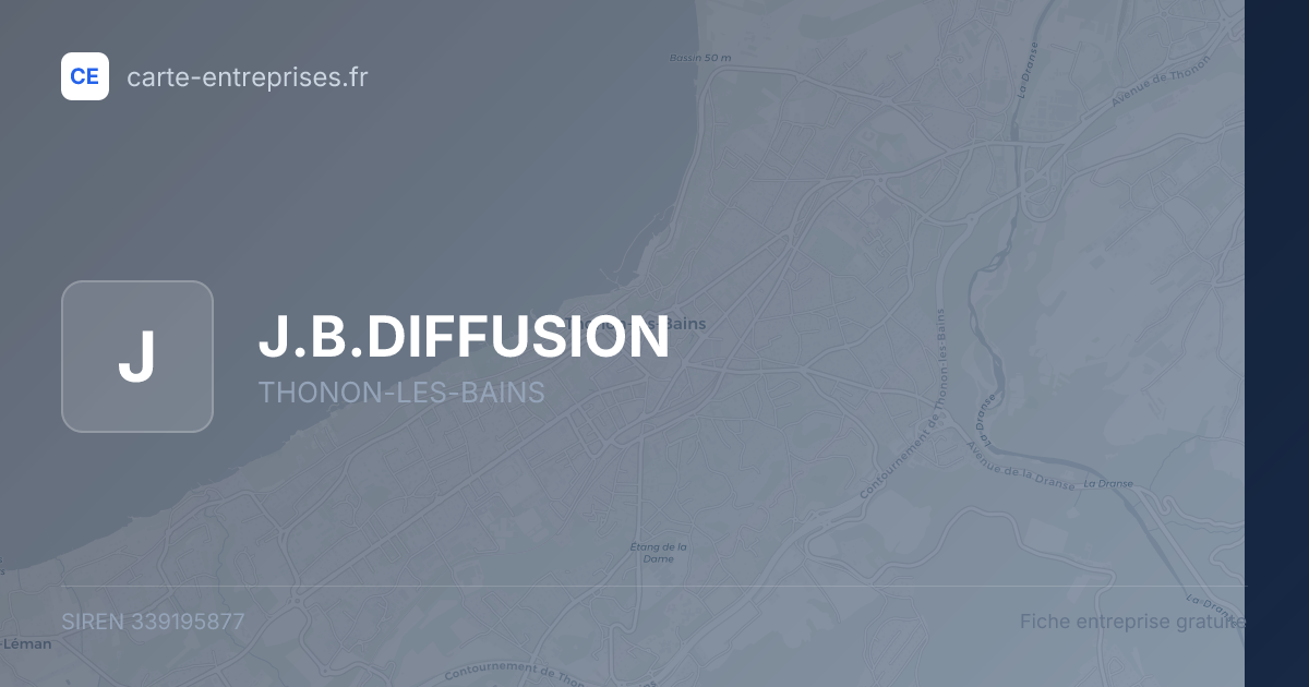 J.B.DIFFUSION — 339195877 — fiche entreprise