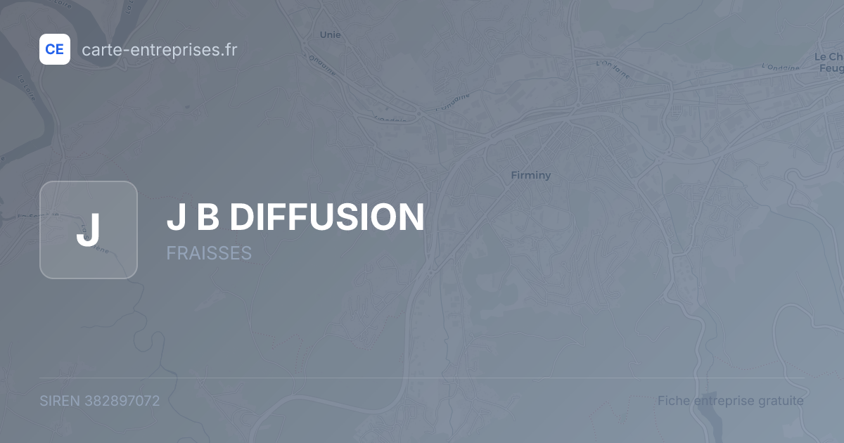 J B DIFFUSION — 382897072 — fiche entreprise