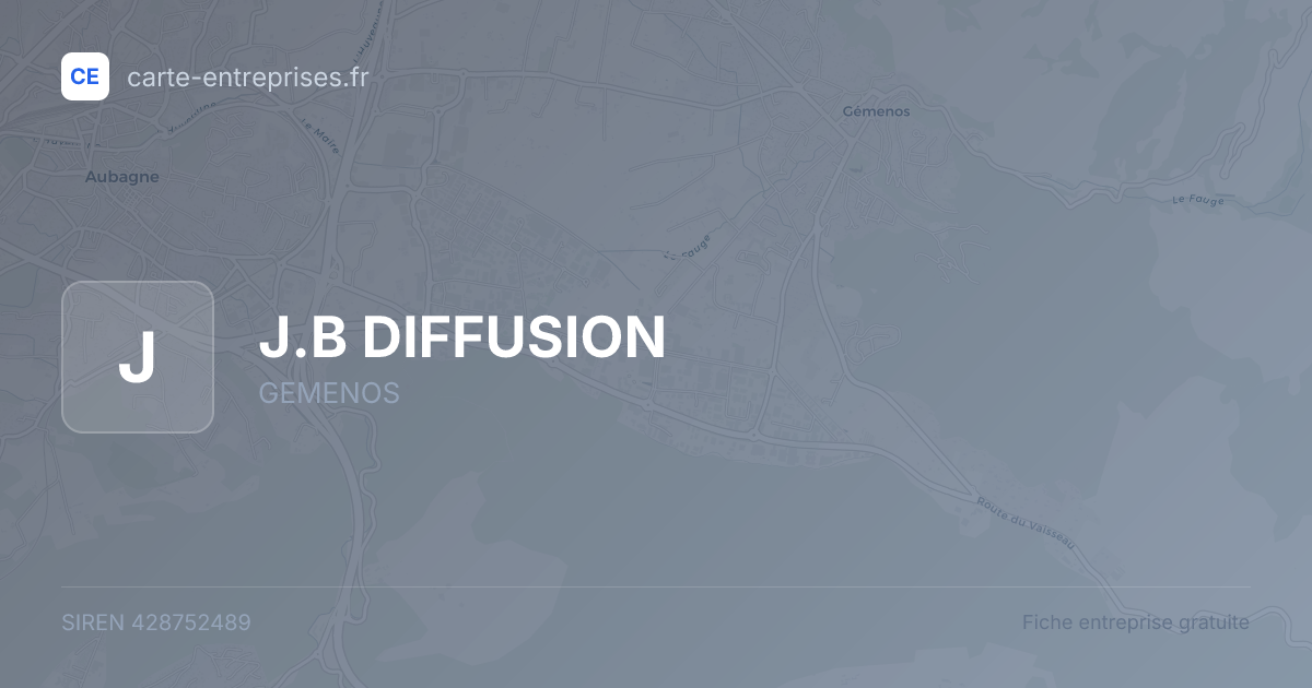 J.B DIFFUSION — 428752489 — fiche entreprise