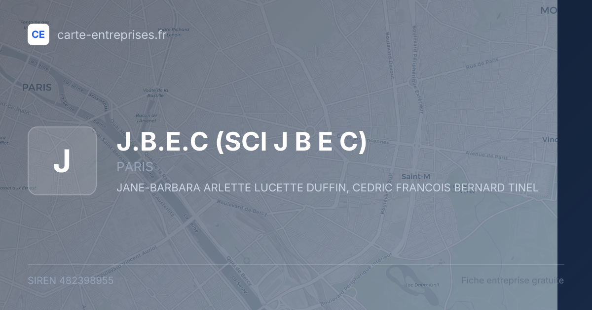 J.B.E.C (SCI J B E C) — 482398955 — fiche entreprise