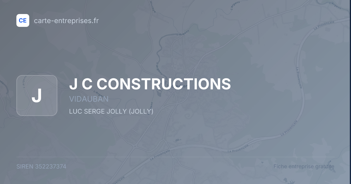 J C CONSTRUCTIONS — 352237374 — fiche entreprise