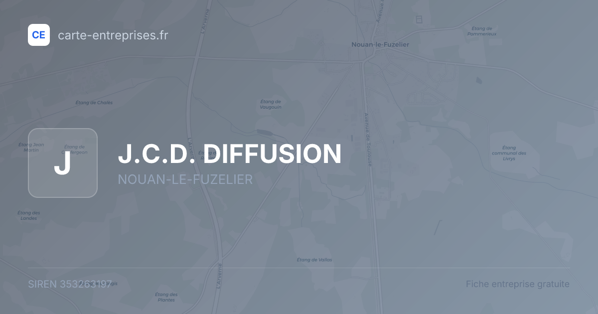 J.C.D. DIFFUSION — 353263197 — fiche entreprise
