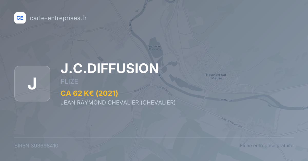 J.C.DIFFUSION — 393698410 — fiche entreprise