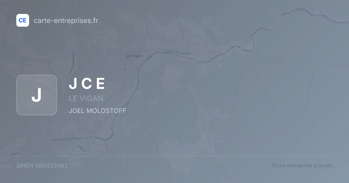J C E — 480423482 — fiche entreprise