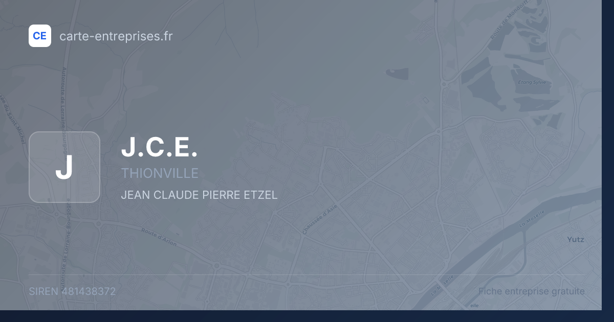 J.C.E. — 481438372 — fiche entreprise