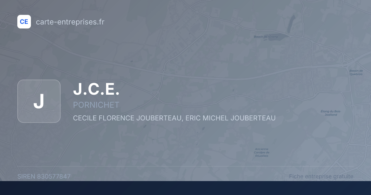 J.C.E. — 830577847 — fiche entreprise