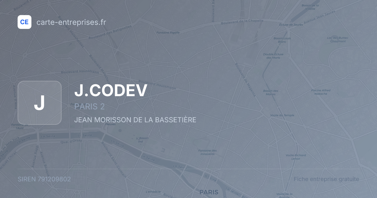 J.CODEV — 791209802 — fiche entreprise
