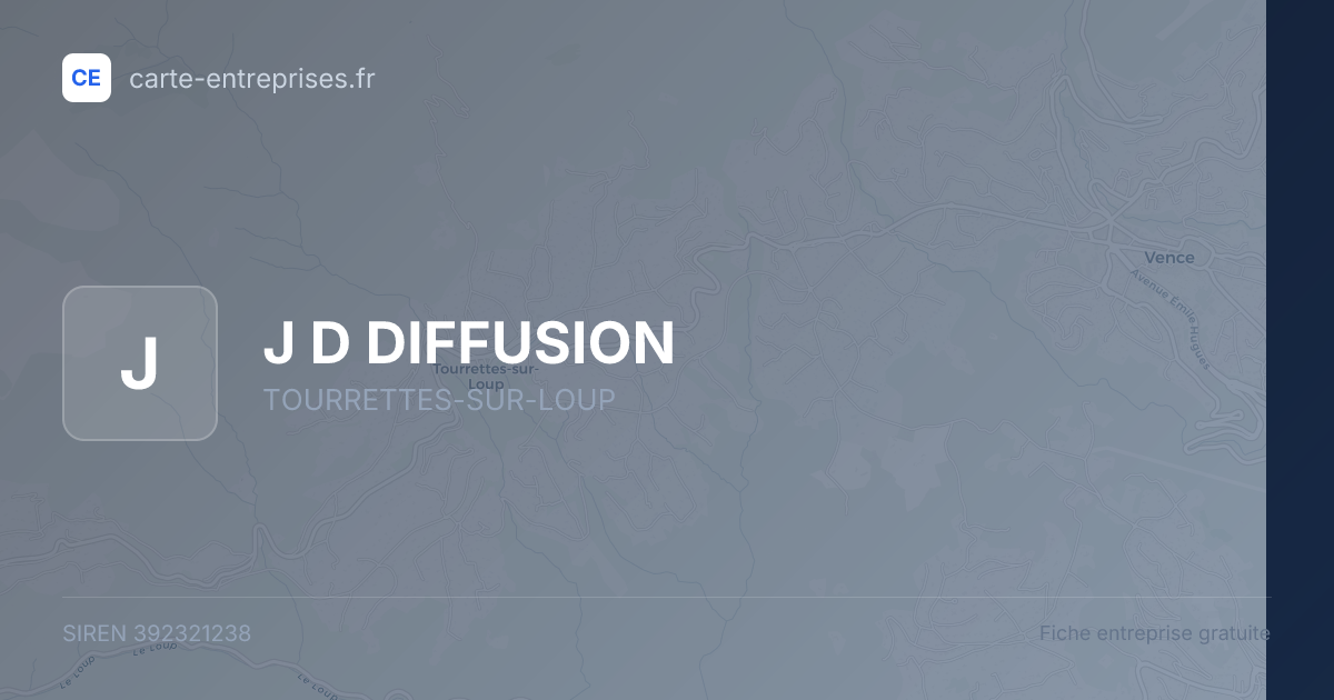 J D DIFFUSION — 392321238 — fiche entreprise