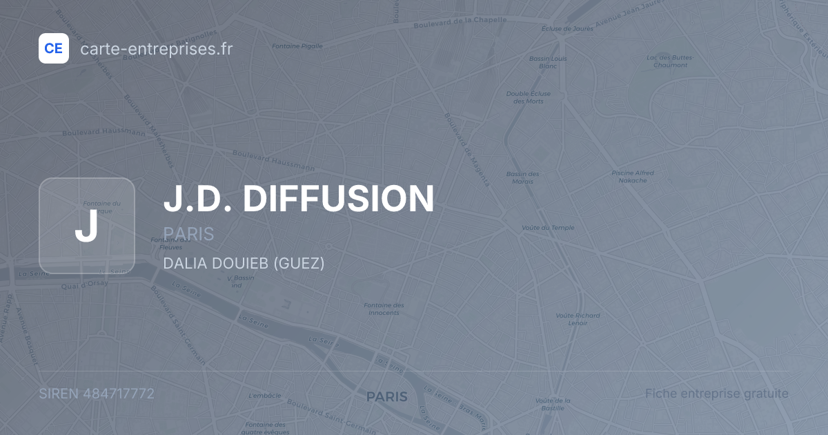 J.D. DIFFUSION — 484717772 — fiche entreprise