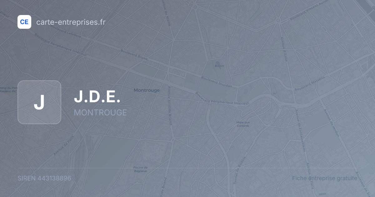 J.D.E. — 443138896 — fiche entreprise