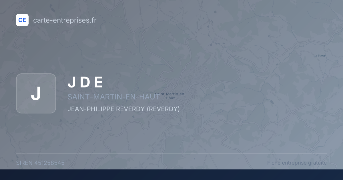 J D E — 451258545 — fiche entreprise
